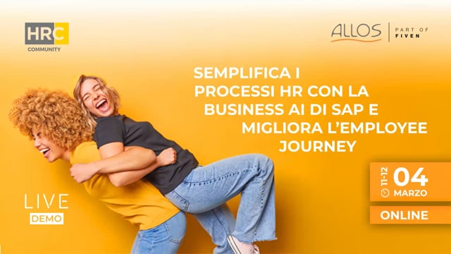 Semplifica i processi HR con la Business AI di SAP e miglior ...