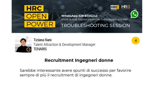 Monica Favoino  risponde su Recruitment Ingegneri donne