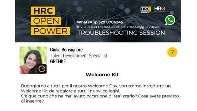 Carla Chianese risponde su Welcome Kit