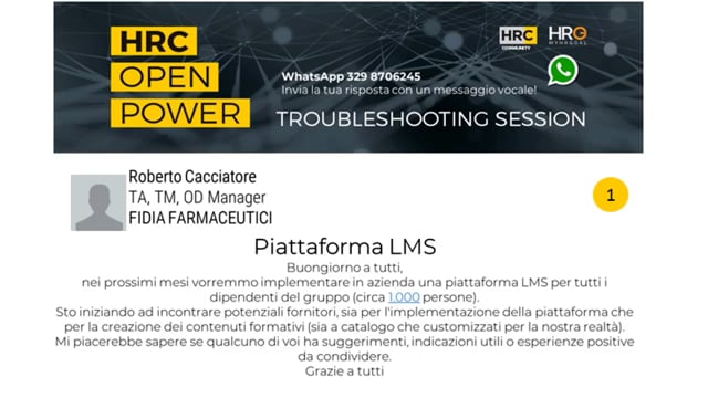 Salvatore Bonanno risponde su Piattaforma LMS