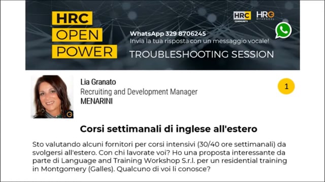 Clara Canevari Risponde su CORSI SETTIMANALI DI INGLESE ALL' ...