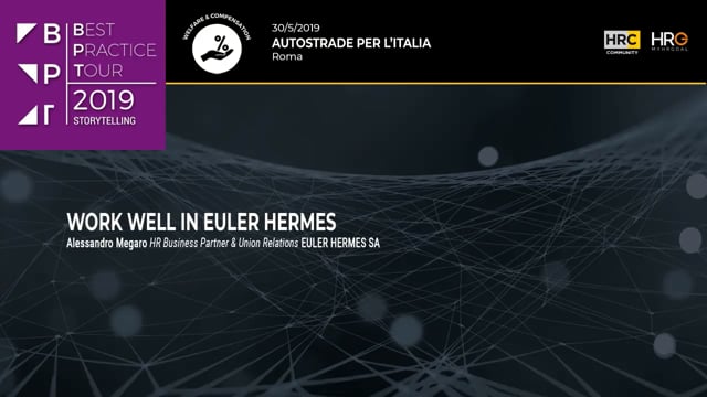WORK WELL IN EULER HERMES Alessandro Megaro EULER HERMES SA