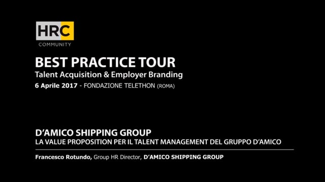 LA VALUE PROPOSITION PER IL TALENT MANAGEMENT  D’AMICO SHI ...