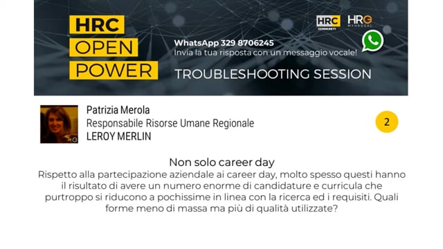 Roberta De Florio risponde su NON SOLO CAREER DAY