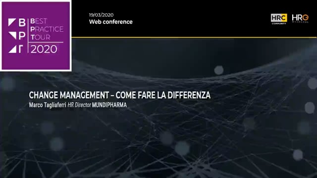 Change management - come fare la differenza MUNDIPHARMA