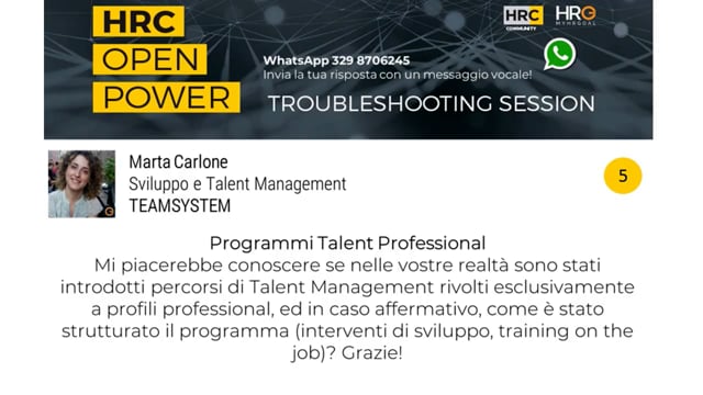 Emanuela Demetrio risponde su Programmi Talent Professional
