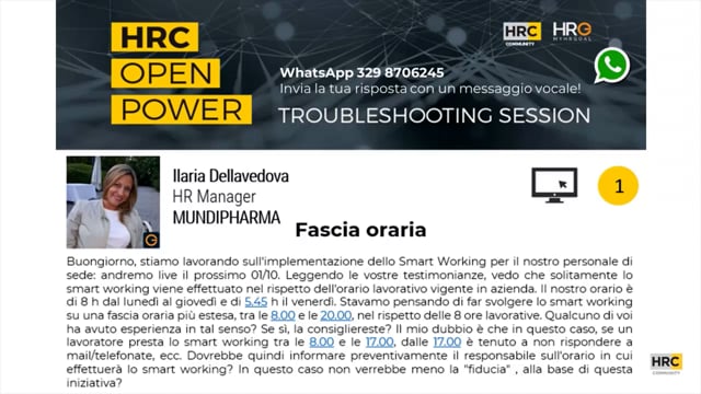 Ilaria Di Lella risponde su FASCIA ORARIA