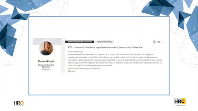 EVP – strumenti di analisi e approfondimento dopo la surve ...