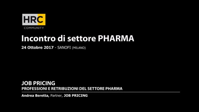 Professioni e retribuzioni del settore pharma JOB PRICING