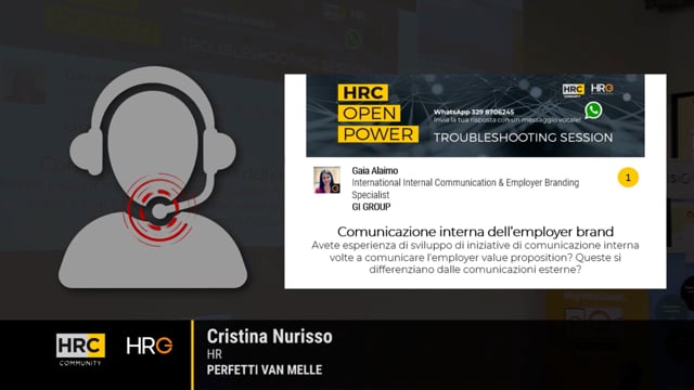 Cristina Nurisso risponde su COMUNICAZIONE INTERNA DELL'EMPL ...