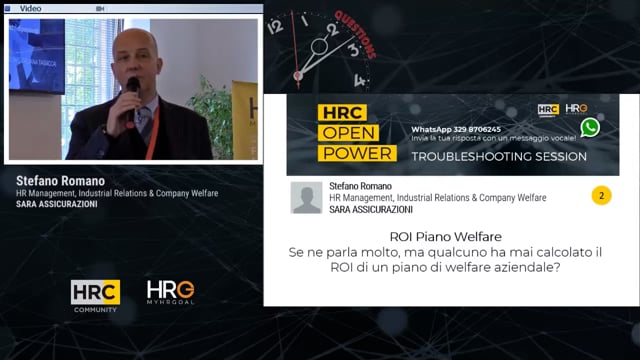 Stefano Romano domanda ROI DEL PIANO WELFARE