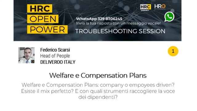 Matteo Giglio risponde su Welfare e Compensation Plans