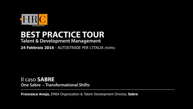 One Sabre – Transformational Shifts Sabre
