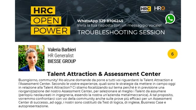 Anna Rita Labarbuta risponde su Talent Attraction & Assessme ...
