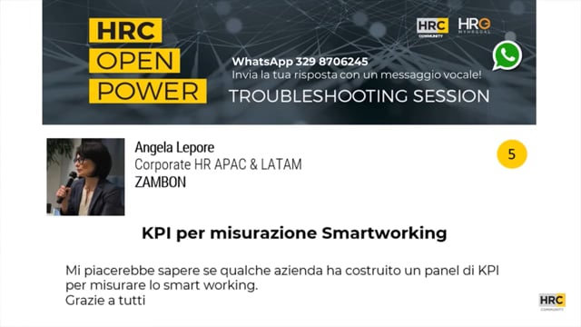 Manfredi Rimbotti risponde su KPI PER MISURAZIONE SMARTWORKI ...