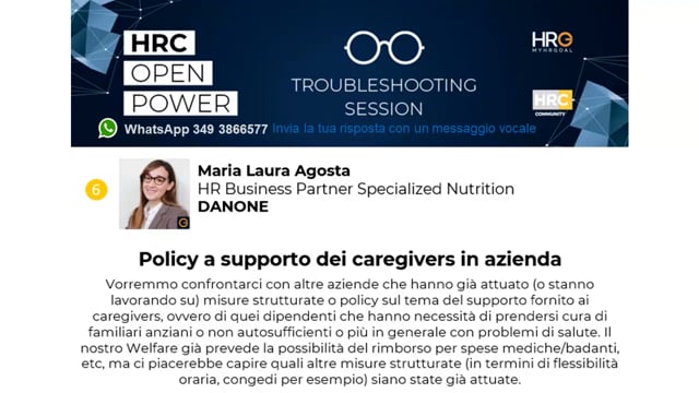 Policy a supporto dei caregivers in azienda VERISURE