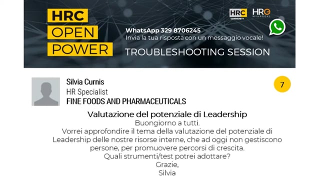 Elena Isacchini risponde su Valutazione del potenziale di Le ...