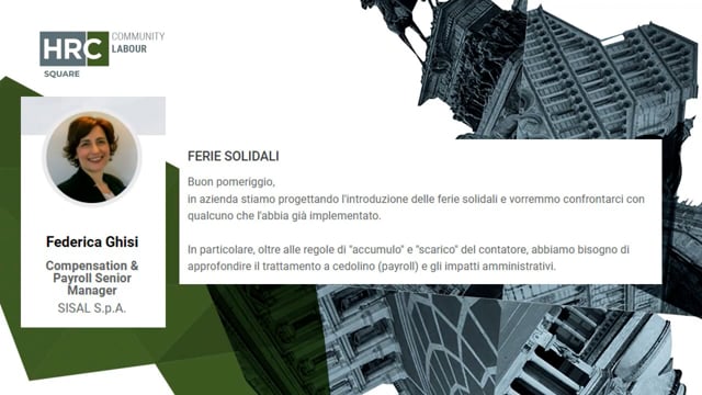 Ferie solidali UNIPOLSAI