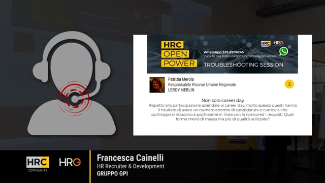 Francesca Cainelli risponde su NON SOLO CAREER DAY