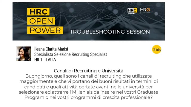 Lucia Furlano risponde su CANALI DI RECRUITING E UNIVERSITÀ