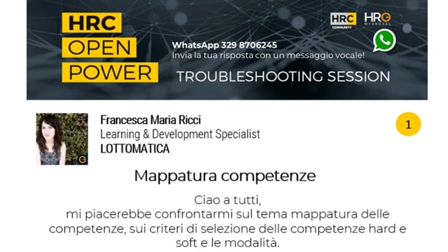 Cinzia Palmiero risponde su Mappatura Competenze