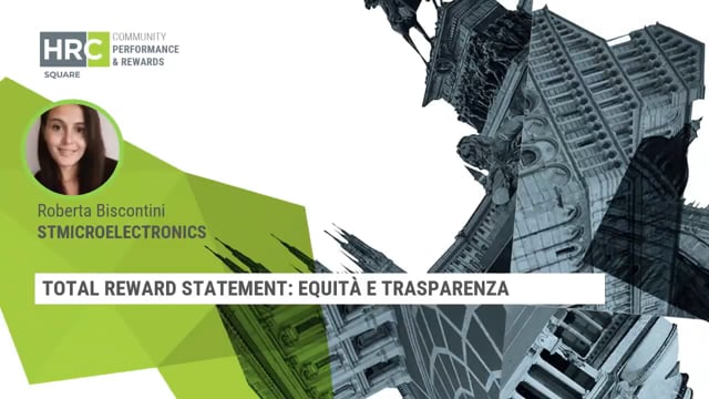 Total reward statement, equità e trasparenza STMICROELECTRO ...