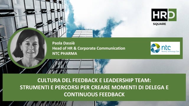 Cultura del feedback e leadership team NTC PHARMA