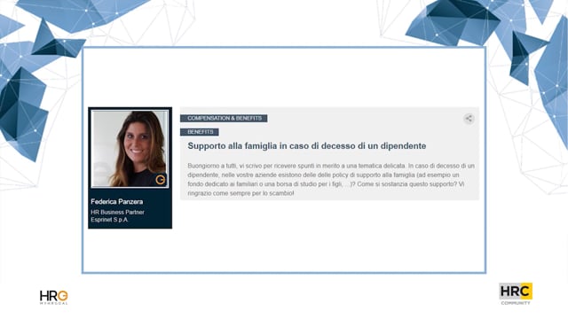 Supporto alla famiglia in caso di decesso di un dipendente G ...