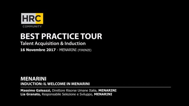 Induction: il welcome in MENARINI
