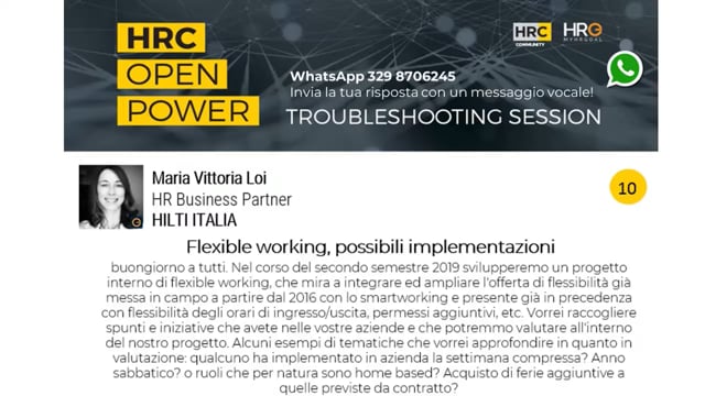 Nadia Butti risponde su Flexible working possibili implement ...