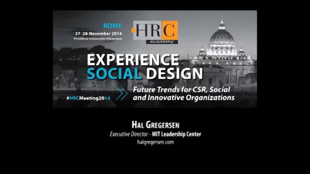 Exclusive Interview for HRC: Hal Gregersen #HRCmeeting2014 
