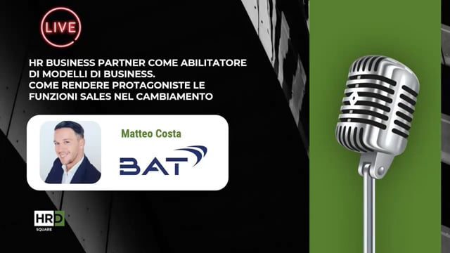 HR business partner, abilitatore di modelli di business BAT