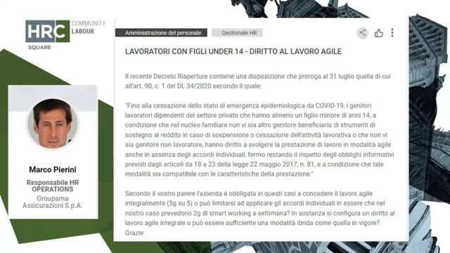 Diritto al lavoro agile FASTWEB