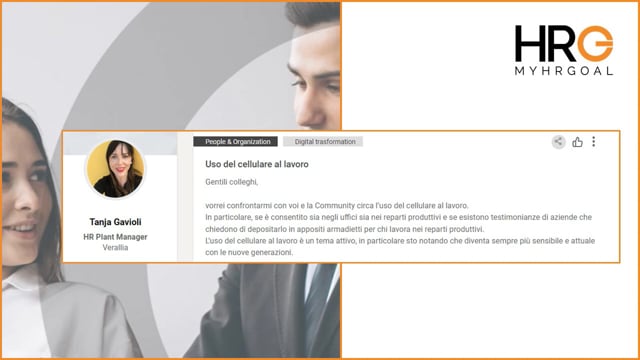 Call MyHRGoal Uso del cellulare al lavoro
