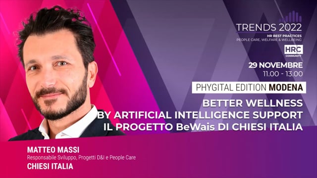 Better wellness by artificial intelligence support - Il prog ...