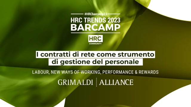 BARCAMP23 I contratti di rete come strumento di gestione del ...