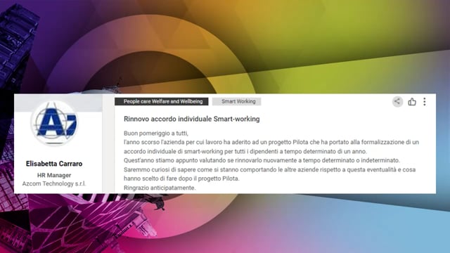 Rinnovo accordo individuale smart working NEXI