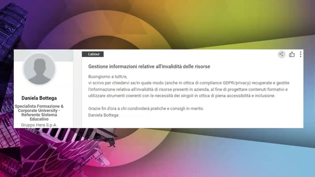 Gestione informazioni relative all’invalidità delle risor ...