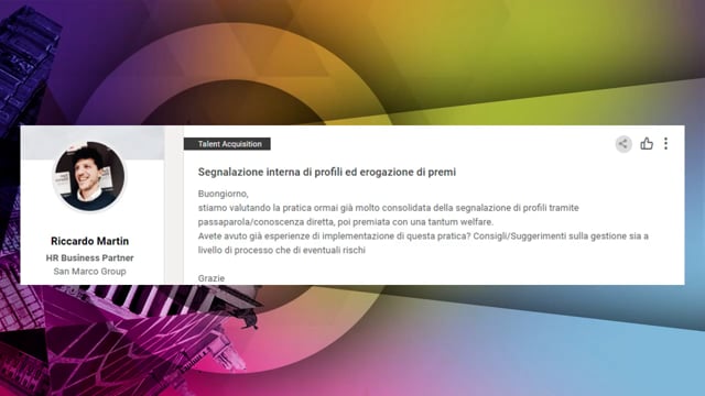 Segnalazione interna di profili ed erogazione di premi ARSEN ...