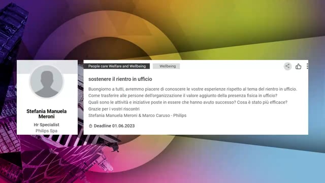 Iniziative per sostenere il rientro in ufficio SKY ITALIA