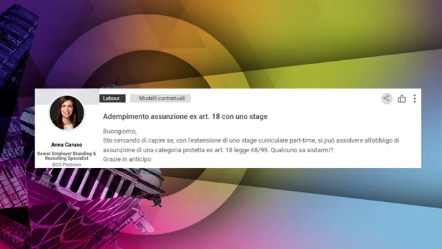 Adempimento assunzione ex art. 18 con uno stage GRIMALDI