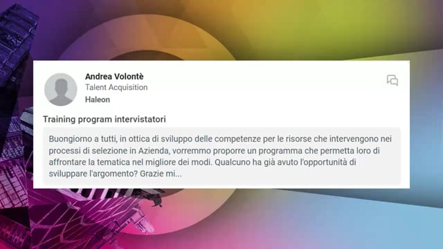 Training program intervistatori E80