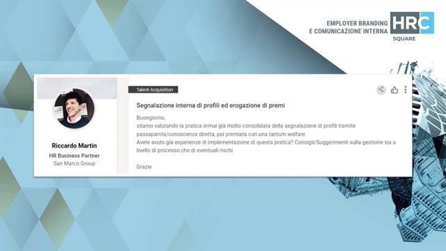 Segnalazione interna di profili ed erogazione di premi AUBAY
