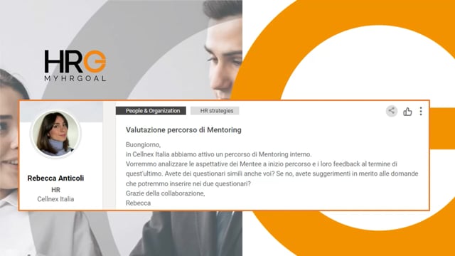 Call MyHRGoal - Valutazione percorso di Mentoring