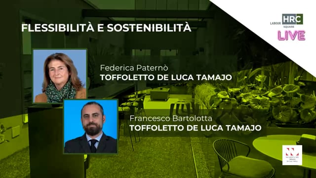 Flessibilità e sostenibilità TOFFOLETTO DE LUCA TAMAJO