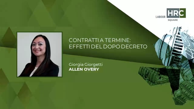 Contratti a Termine. Effetti del dopo Decreto ALLEN OVERY