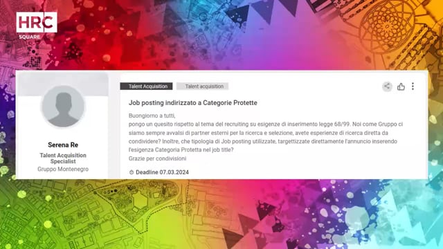 Job posting indirizzato a categorie protrette MONSTER