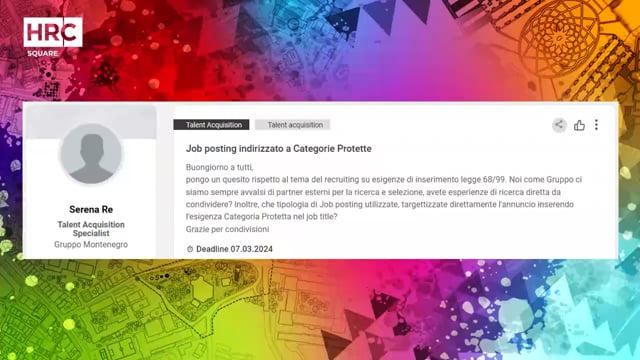 Job posting indirizzato a categorie protrette PWC